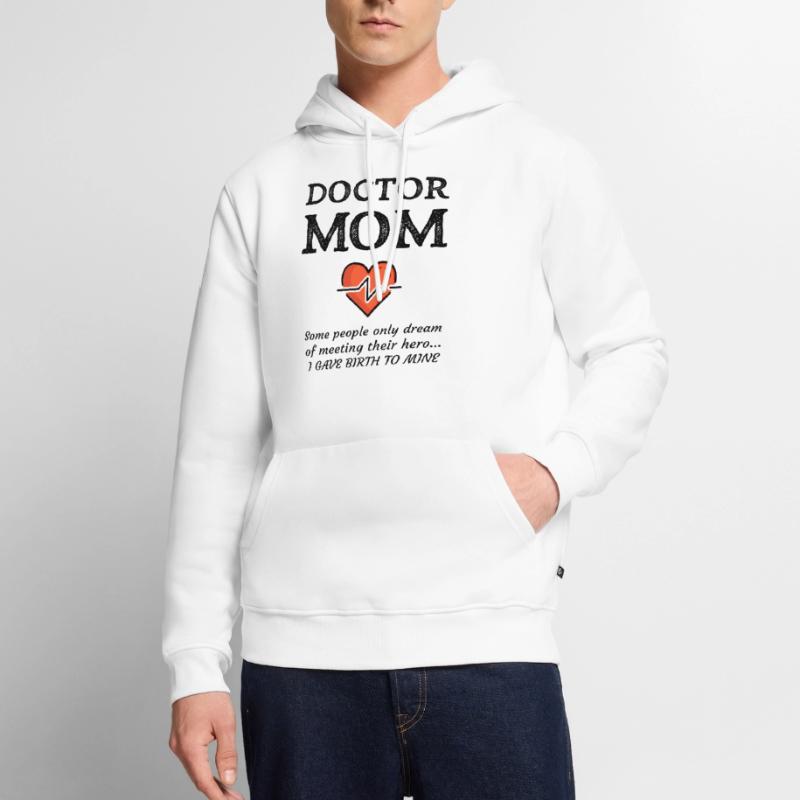 Stolze Mutter eines Doktor-Mutter-medizinischen MD-Sohn-Geschenks Männer Premium Bio Hoodie