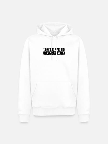 Localhost Nichts Wie 127.0.0.1 - Männer Premium Bio Hoodie - Weiß