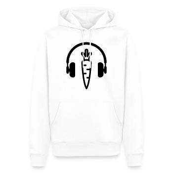 végétarien / végétarienne / végétarisme / vegan - Sweat à capuche Premium bio Homme - blanc - Devant - Nico (187cm)