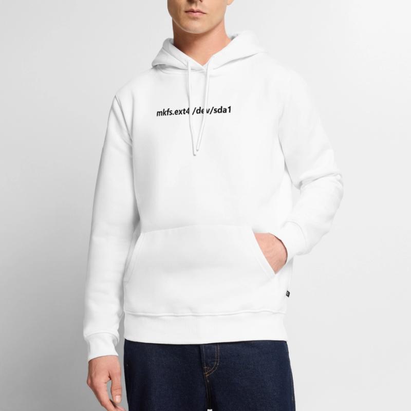 Funny Linux Command Format Hard Disk Linux Men’s Premium Organic Hoodie