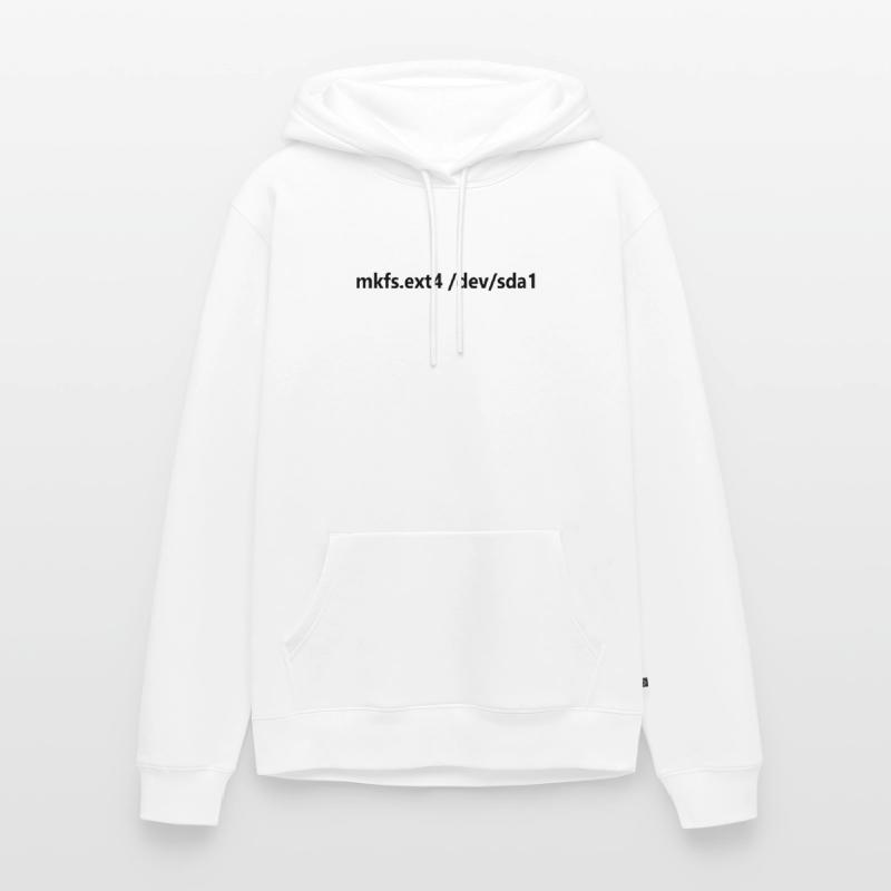 Funny Linux Command Format Hard Disk Linux Men’s Premium Organic Hoodie
