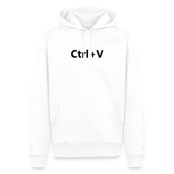Strg V Familie Partnerlook Copy Paste - Männer Premium Bio Hoodie - Weiß - Vorne - Nico (187cm)