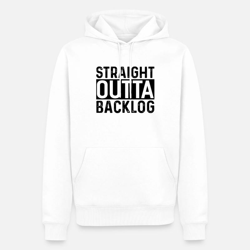 Scrum Team Backlog - Männer Premium Bio Hoodie - Weiß