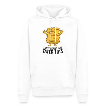 I Just Really Like Tater Tots Funny Potato - Men’s Premium Organic Hoodie - white - Front - Nico (187cm)