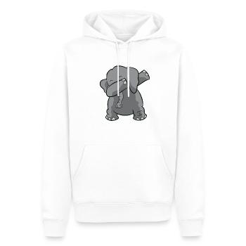 Elephant Dabbing d’éléphant drôle - Sweat à capuche Premium bio Homme - blanc - Devant - Nico (187cm)