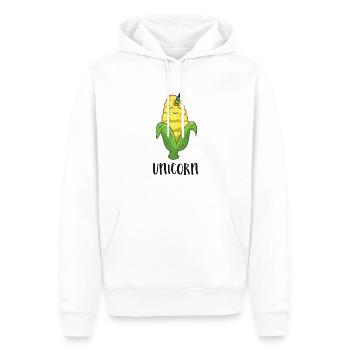 Épi de maïs drôle Licorne producteurs de maïs - Sweat à capuche Premium bio Homme - blanc - Devant - Nico (187cm)