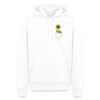 Cool tournesol dans sa poche - Sweat à capuche Premium bio Homme - blanc - Devant - Nico (187cm)