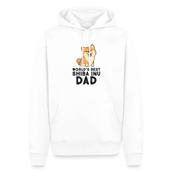 Bester Shiba Inu Papa der Welt - Männer Premium Bio Hoodie - Weiß - Vorne - Nico (187cm)