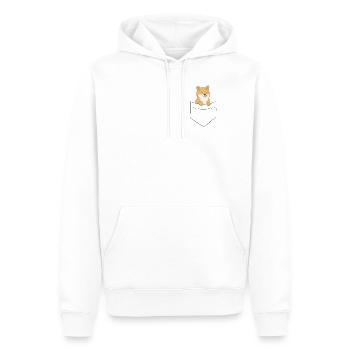 Shiba Inu Hund In Der Tasche - Männer Premium Bio Hoodie - Weiß - Vorne - Nico (187cm)