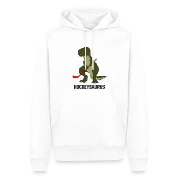 Hockey sur glace Dinosaure Hockey Garçon Enfants Hockey - Sweat à capuche Premium bio Homme - blanc - Devant - Nico (187cm)