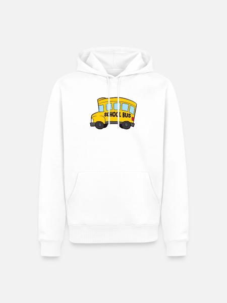 Lustiges Kinder Schulbus Geschenk Für Schulbus - Männer Premium Bio Hoodie - Weiß
