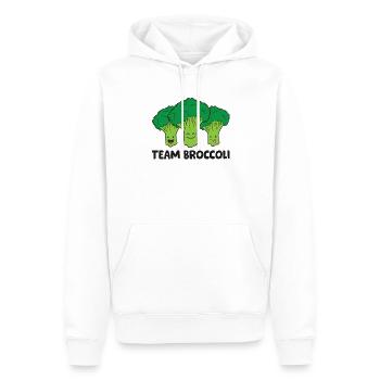 Équipe Broccoli Vegan Vegetarian Broccoli - Sweat à capuche Premium bio Homme - blanc - Devant - Nico (187cm)