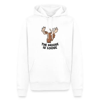 The Moose Is Loose Cute Moose Lovers Moose Hunting - Männer Premium Bio Hoodie - Weiß - Vorne - Nico (187cm)