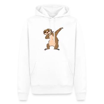Dabbing Faultier Süßes Dabbendes Faultier - Männer Premium Bio Hoodie - Weiß - Vorne - Nico (187cm)