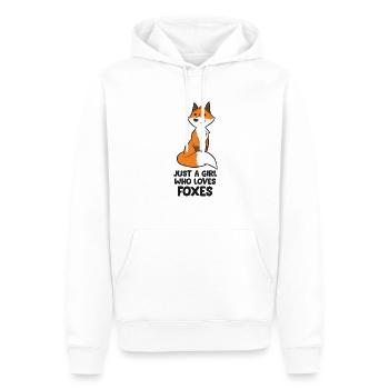 Just A Girl Who Loves Foxes Kids Fox Girl - Men’s Premium Organic Hoodie - white - Front - Nico (187cm)