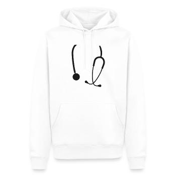 Stethoskop Lustiger Arzt Kostüm Krankenschwester - Männer Premium Bio Hoodie - Weiß - Vorne - Nico (187cm)
