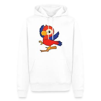Papagei - Männer Premium Bio Hoodie - Weiß - Vorne - Nico (187cm)
