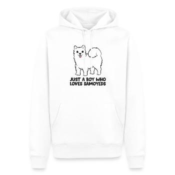 Propriétaire de chien Samoyède Seulement un garçon qui - Sweat à capuche Premium bio Homme - blanc - Devant - Nico (187cm)