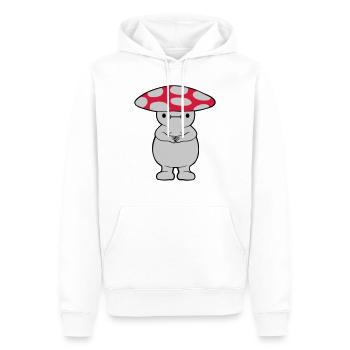 Champignon sucré épais - Sweat à capuche Premium bio Homme - blanc - Devant - Nico (187cm)