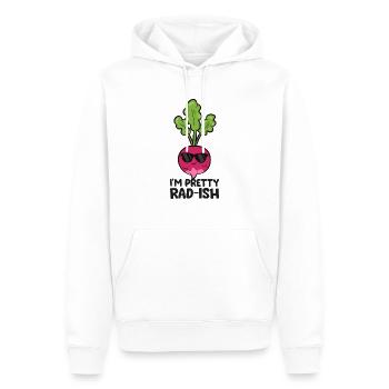 Je suis assez Radis Radis Légumes Amour Radis - Sweat à capuche Premium bio Homme - blanc - Devant - Nico (187cm)
