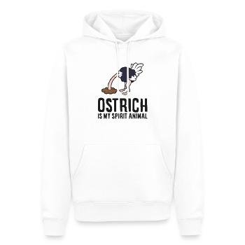 Ostrich Is My Spirit Animal Love Ostriches - Men’s Premium Organic Hoodie - white - Front - Nico (187cm)