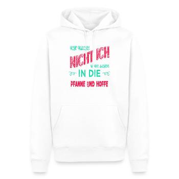 beruf restaurant veganer sprüche lustig kochkunst - Männer Premium Bio Hoodie - Weiß - Vorne - Nico (187cm)