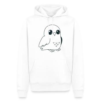 hibou hooty - Sweat à capuche Premium bio Homme - blanc - Devant - Nico (187cm)