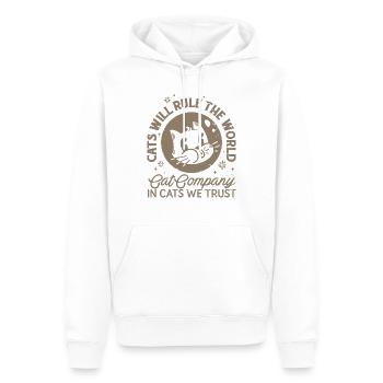 Cats Company gold - Männer Premium Bio Hoodie - Weiß - Vorne - Nico (187cm)