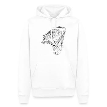 Iguane, design de Mondwinkel - Sweat à capuche Premium bio Homme - blanc - Devant - Nico (187cm)