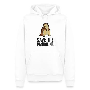 Rettet die Schuppentiere - Männer Premium Bio Hoodie - Weiß - Vorne - Nico (187cm)