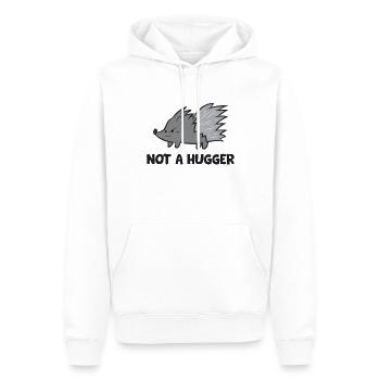 Drôle de porc-épic pas un câlin - Sweat à capuche Premium bio Homme - blanc - Devant - Nico (187cm)