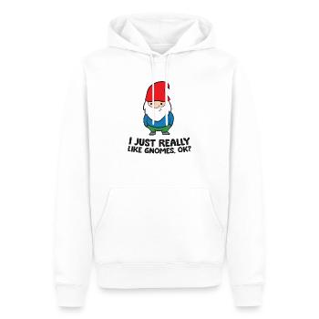 J’aime vraiment Gnome, d’accord? Jollier - Sweat à capuche Premium bio Homme - blanc - Devant - Nico (187cm)