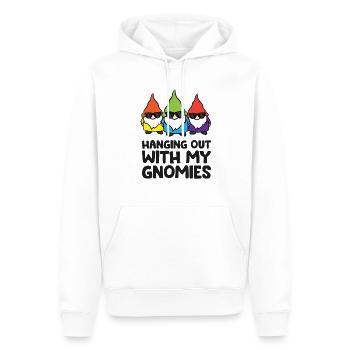Gnome Lover traîner avec mes Gnomies - Sweat à capuche Premium bio Homme - blanc - Devant - Nico (187cm)