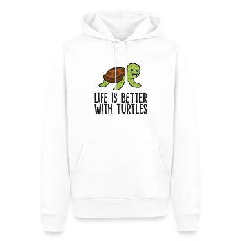 Sea Turtle Pet Life Is Better With Turtles - Men’s Premium Organic Hoodie - white - Front - Nico (187cm)