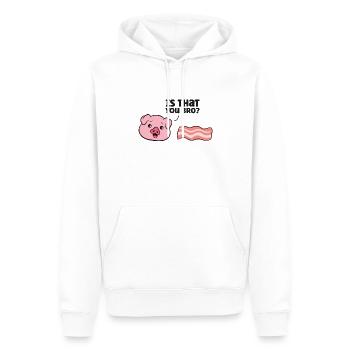 Lustiger Speck Schwein ist, dass Sie lustig - Männer Premium Bio Hoodie - Weiß - Vorne - Nico (187cm)