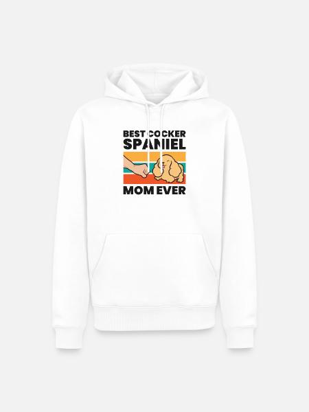 Cocker Spaniel Mama Best Cocker Spaniel Mom Ever - Männer Premium Bio Hoodie - Weiß
