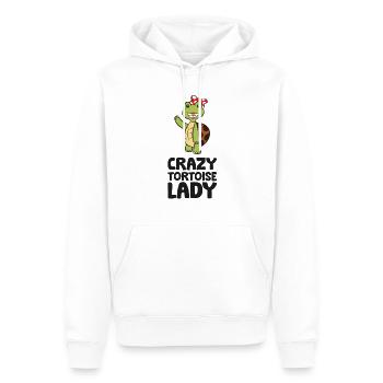 Tortue Maman Reptile Crazy Turtle Lady - Sweat à capuche Premium bio Homme - blanc - Devant - Nico (187cm)