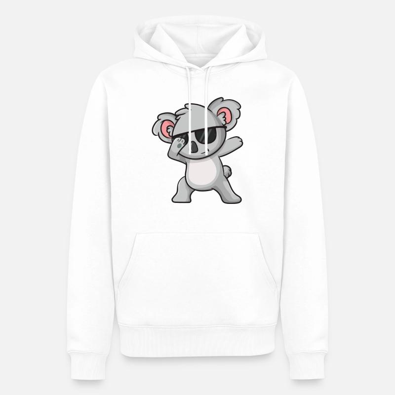 Koala Sonnenbrille - Männer Premium Bio Hoodie - Weiß