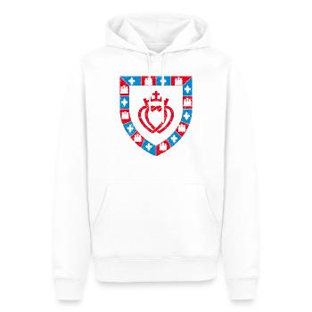 Vendée Millésime - Sweat à capuche Premium bio Homme - blanc - Devant - Nico (187cm)