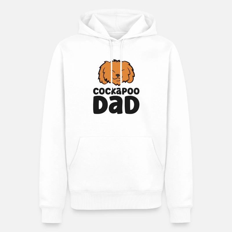 Funny Cockapoo Dad Cockapoo Dog - Men’s Premium Organic Hoodie - white