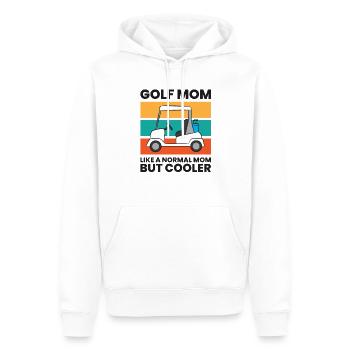 Golf Maman comme une maman normale mais plus cool Golf drôle - Sweat à capuche Premium bio Homme - blanc - Devant - Nico (187cm)