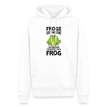 Frösche sind fantastisch Ich bin fantastisch, - Männer Premium Bio Hoodie - Weiß - Vorne - Nico (187cm)