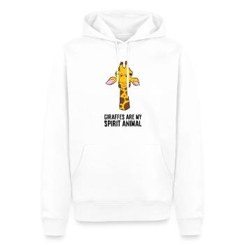 Giraffen sind mein Geisttier Lustige Giraffe - Männer Premium Bio Hoodie - Weiß - Vorne - Nico (187cm)