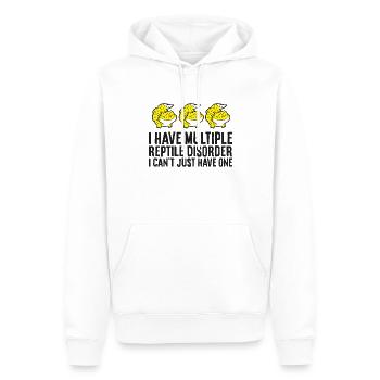 J’ai plusieurs maladies de reptiles, je peux - Sweat à capuche Premium bio Homme - blanc - Devant - Nico (187cm)