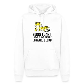 Ich kann leider nicht, ich habe Pläne mit meinen - Männer Premium Bio Hoodie - Weiß - Vorne - Nico (187cm)