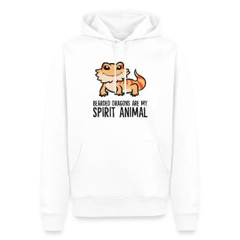 Bartagamen sind mein Seelentier - Männer Premium Bio Hoodie - Weiß - Vorne - Nico (187cm)