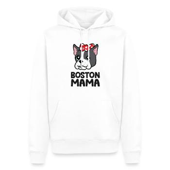 Boston Terrier Mama Boston Mama Lustige Bostie - Männer Premium Bio Hoodie - Weiß - Vorne - Nico (187cm)