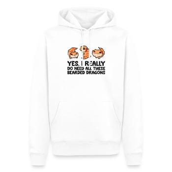 Ja, ich brauche wirklich alle diese Bartagamen - Männer Premium Bio Hoodie - Weiß - Vorne - Nico (187cm)