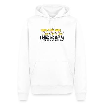 Ich war normal 3 Leopardgeckos vor Pet Leopard - Männer Premium Bio Hoodie - Weiß - Vorne - Nico (187cm)