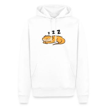 Gecko à crête Pyjama Reptile Lézard endormi - Sweat à capuche Premium bio Homme - blanc - Devant - Nico (187cm)